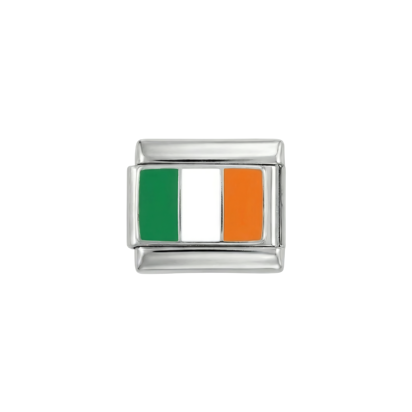Ireland Flag, on Silver