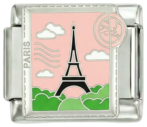 Eiffel Tower Stamp on Silver