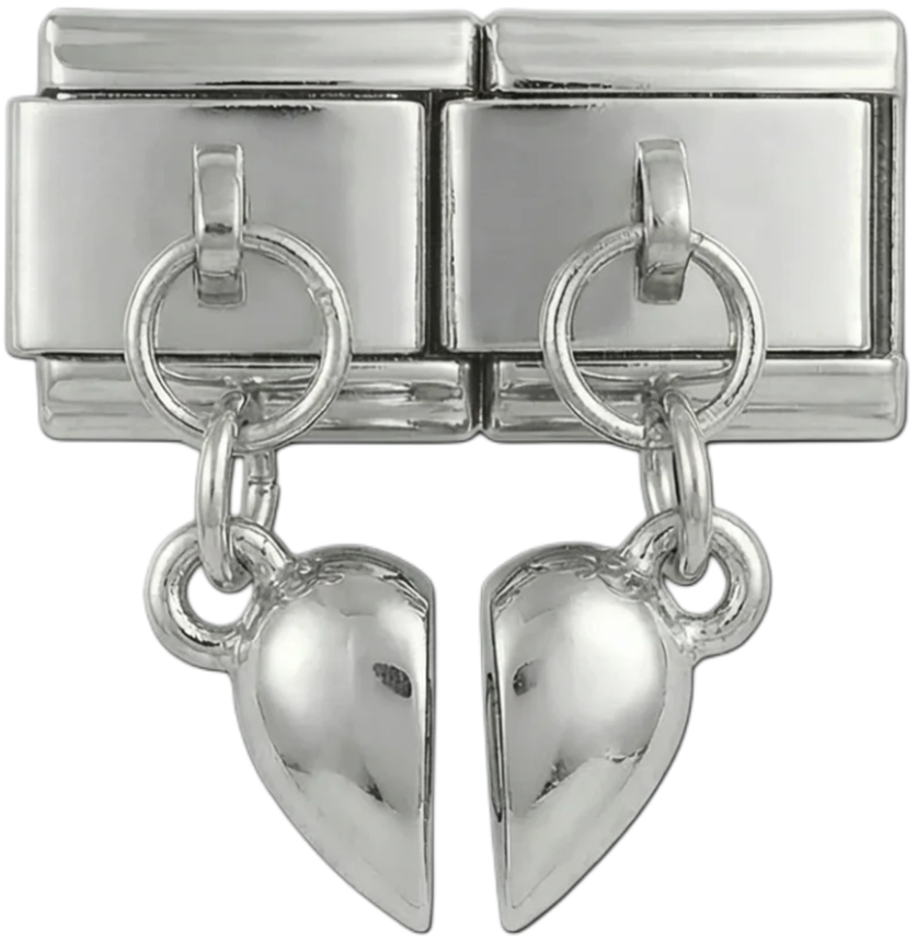 Full Heart on Double Charms Hanging on Silver - full-heart-on-double-charms-hanging-on-silver.png