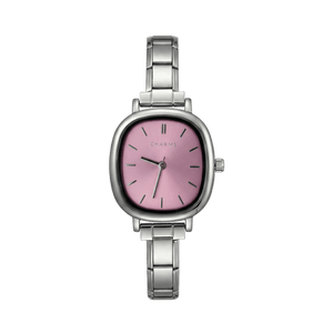 Reloj Capri plata – Edición esfera rosa