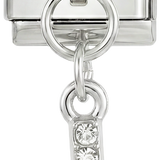 Letter J with stones, Hanging, on Silver - Letter-J-with-stones-hanging-on-silver.png