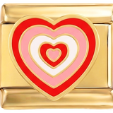 Por añadir - Corazones rojos y rosas sobre dorado