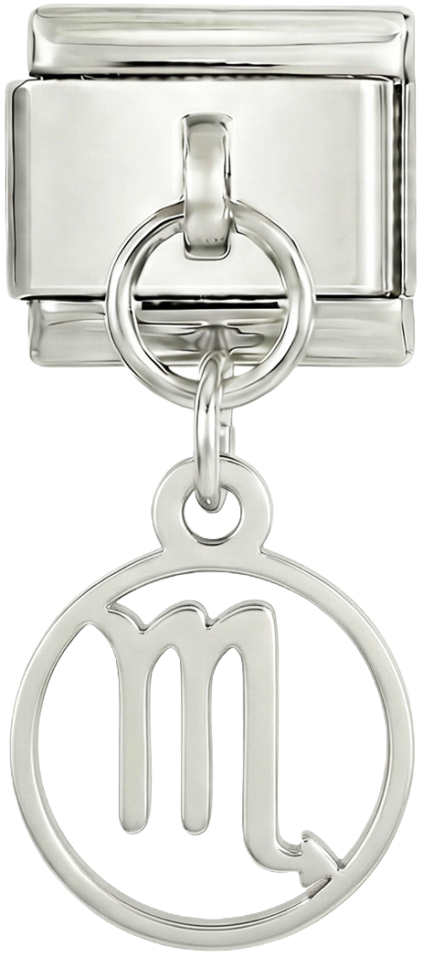 Signo de Escorpio, en plata