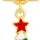 Snowy Christmas Tree with its Red Star - Snowy-Christmas-Tree-with-its-Red-Star.png