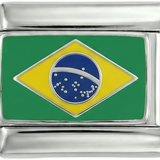 Bandera de Brasil, en plata
