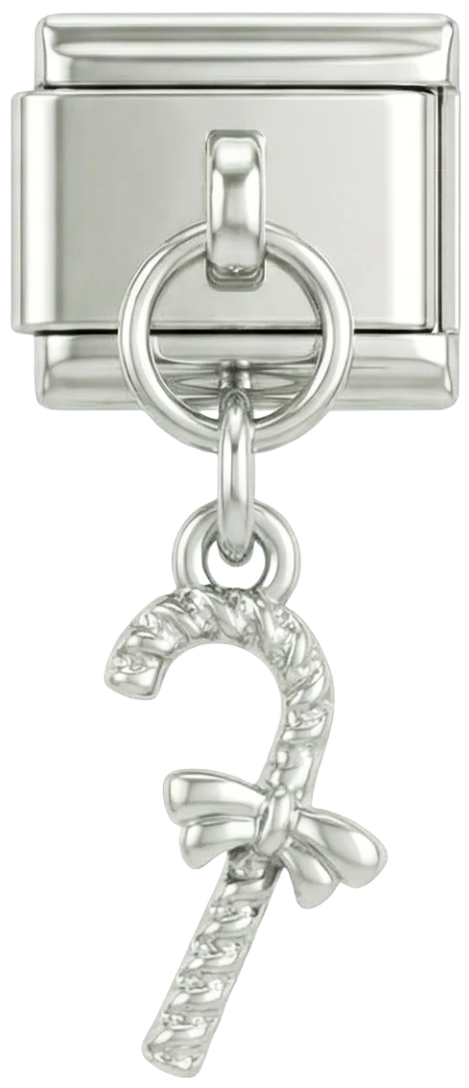 Christmas Candy Cane, Silver - christmas-candy-cane-silver.png