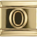 Número 0 en oro