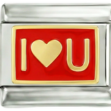 Plate, Red and Gold, I Love U - plate-red-and-gold-i-love.png