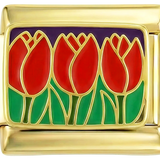 Red Tulips and Its Green Leaves - red-tulips-and-its-green-leaves.png