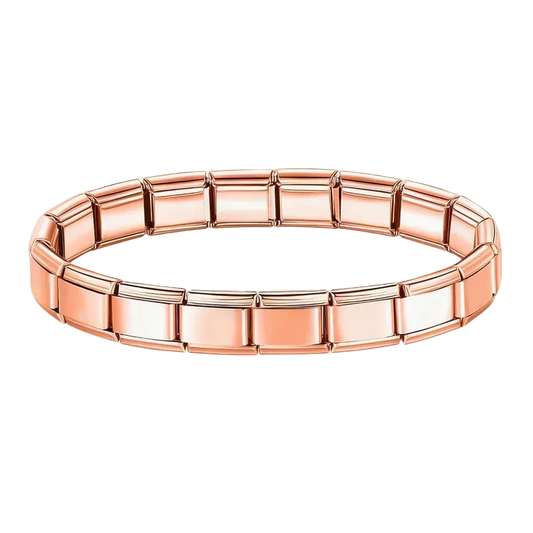 Pulsera charms oro rosa