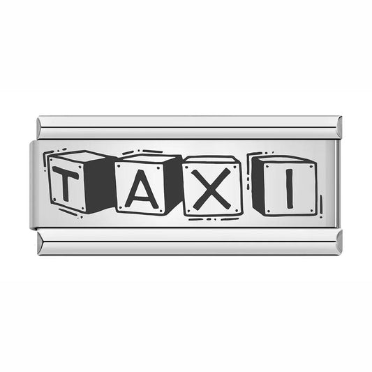 TAXI, on Silver - Charms Official